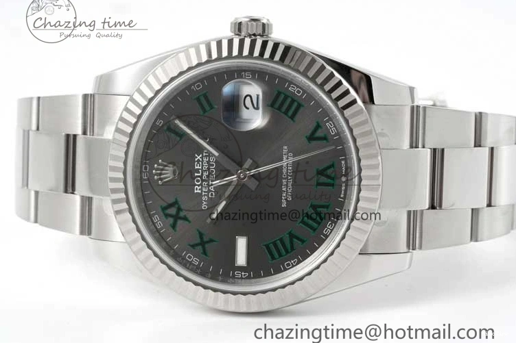 MiroTime 0302 DateJust 41 126334 Clean 1:1 Best Edition 904L Steel Gray Roman Dial on Oyster Bracelet VR Thermal 2430